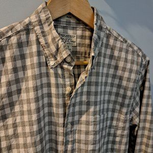 J. Crew men's Organic Cotton slim fit stretch long sleeve button down shirt